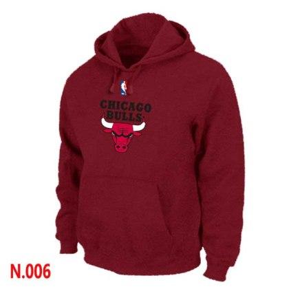 Mens Chicago Bulls Red Pullover Hoodie