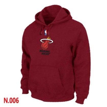 Mens Miami Heat Red Pullover Hoodie 2