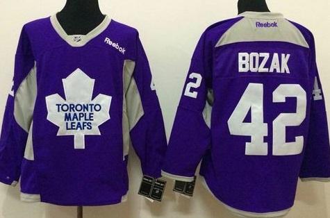 Toronto Maple Leafs #42 Tyler Bozak Purple Hockey Fights Cancer Stitched NHL Jersey