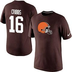 Mens Cleveland Browns #16 Cribbs Name & Number T-Shirt