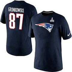 Mens New England Patriots Super Bowl XLIX Rob Gronkowski Name & Number T-Shirt