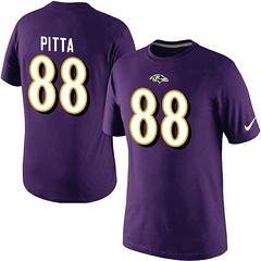 Mens Baltimore Ravens 88 PITTA Pride Name & Number T-Shirt- Purple2
