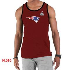 Mens NFL New England Patriots Super Bowl XLIX Sideline Legend Authentic Logo mens Tank Top Red