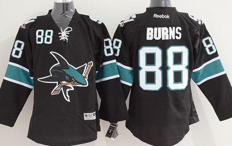 San Jose Sharks #88 Brent Burns Black Stitched NHL Jersey