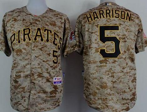 Pittsburgh Pirates #5 Josh Harrison Camo Alternate Cool Base Stitched Baseball Jersey