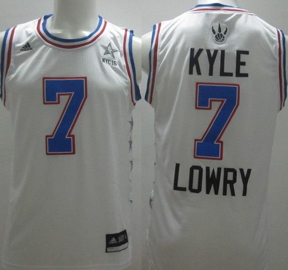 2015 NBA All-Star Eastern Conference Toronto Raptors #7 Kyle Lowry White Stitched NBA Jersey