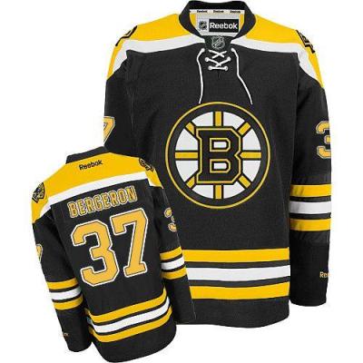 Women's Boston Bruins #37 Patrice Bergeron Black Home Stitched NHL Jersey