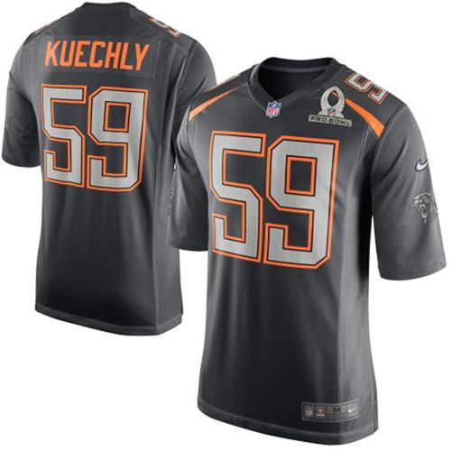 Nike Carolina Panthers #59 Luke Kuechly Grey Pro Bowl Men's Stitched NFL Elite Team Irvin Jersey
