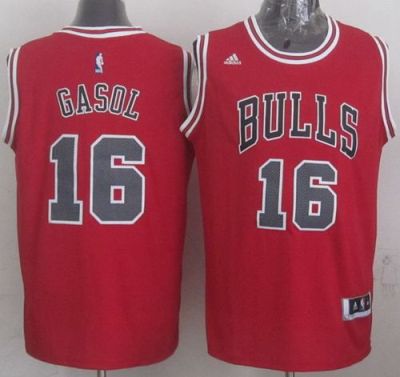 Chicago Bulls #16 Pau Gasol Red Stitched Revolution 30 NBA Jersey New Style