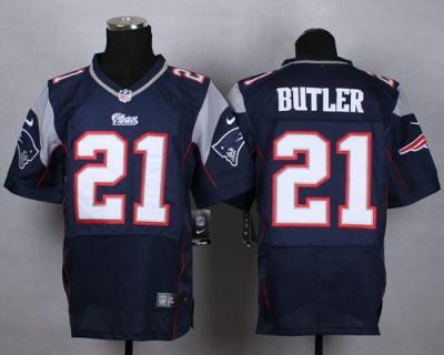 Nike New England Patriots #21 Malcolm Butler Navy Blue Team Color Men's Stitched NFL Elite Jersey