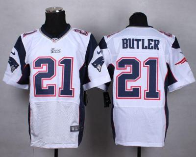 Nike New England Patriots #21 Malcolm Butler White Men's Stitched NFL Elite Jersey