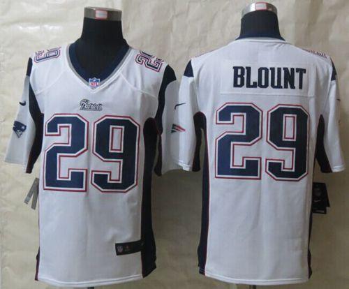 Nike New England Patriots #29 LeGarrette Blount White Men's Stitched NFL Game Jersey
