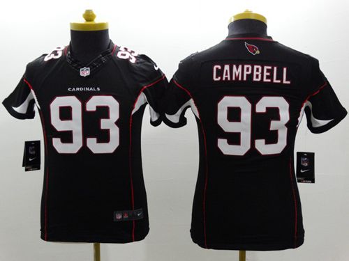 Youth Nike Arizona Cardinals #93 Calais Campbell Black Alternate Stitched NFL Limited Jersey