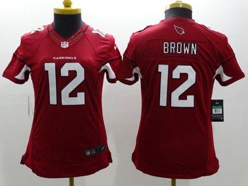 Women's Nike Arizona Cardinals #12 John Brown Red Team Color Stitched NFL Limited Jersey