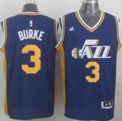Utah Jazz #3 Trey Burke Navy Blue Stitched Revolution 30 NBA Jersey New Style