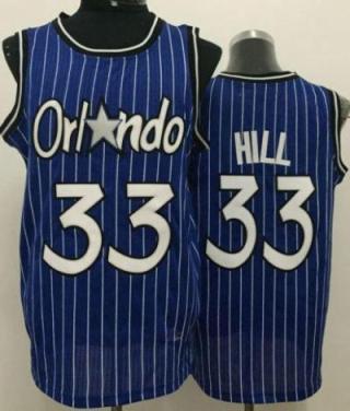 Orlando Magic #33 Grant Hill Blue Throwback Stitched NBA Jersey