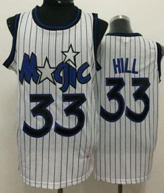 Orlando Magic #33 Grant Hill White Throwback Stitched NBA Jersey