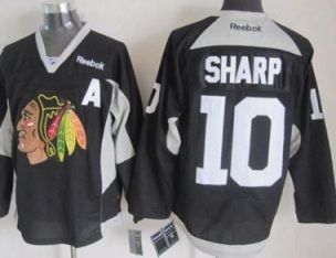 Chicago Blackhawks #10 Patrick Sharp Black Practice Stitched NHL Jersey