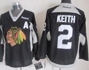Chicago Blackhawks #2 Duncan Keith Black Practice Stitched NHL Jersey
