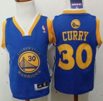 Toddler Golden State Warriors #30 Stephen Curry Blue Stitched NBA Jersey