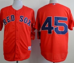 Boston Red Sox #45 Pedro Martinez Red Cool Base Stitched Baseball Jersey