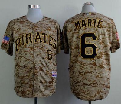 Pittsburgh Pirates #6 Starling Marte Camo Alternate Cool Base Stitched Baseball Jersey