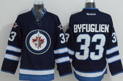 Winnipeg Jets #33 Dustin Byfuglien Stitched Dark Blue NHL Jersey
