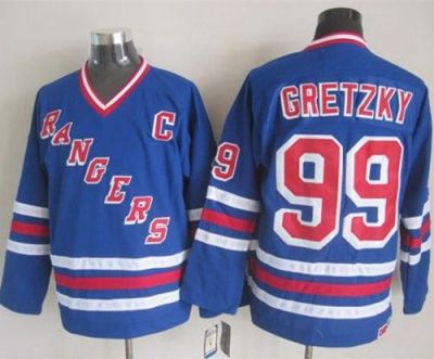 New York Rangers #99 Wayne Gretzky Blue CCM Heroes of Hockey Alumni Stitched NHL Jersey