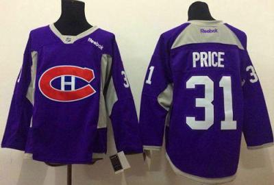 Montreal Canadiens #31 Carey Price Purple Practice Stitched NHL Jersey