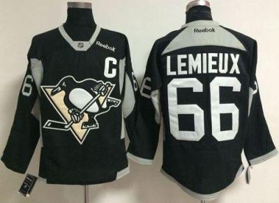Pittsburgh Penguins #66 Mario Lemieux Black Practice Stitched NHL Jersey
