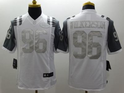 Nike Jets #96 Muhammad Wilkerson White Men's Stitched NFL Limited Platinum Jersey