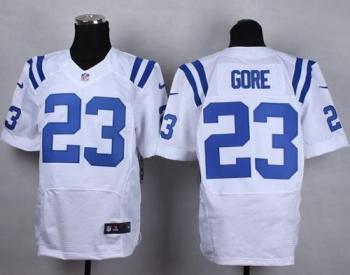 Nike Indianapolis Colts #23 Frank Gore White Men's Stitched NFL Elite Jersey