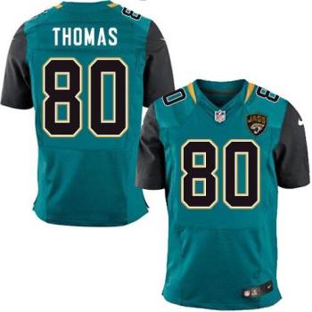 Nike Jacksonville Jaguars #80 Julius Thomas Teal Green Team Color NFL Elite Jersey