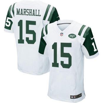 Nike New York Jets #15 Brandon Marshall White Men's Stitched NFL Elite Jersey