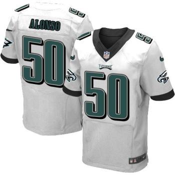 Nike Philadelphia Eagles #50 Kiko Alonso White Men's Stitched NFL Elite Jersey
