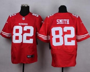 Nike San Francisco 49ers #82 Torrey Smith Red Team Color NFL Elite Jersey