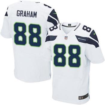 Nike Seattle Seahawks #88 Jimmy Graham White Men's Stitched NFL Elite Jersey