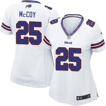 Women's Nike Buffalo Bills #25 LeSean McCoy White Stitched NFL Limited Jersey