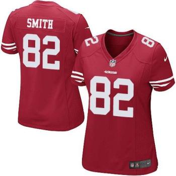Women's Nike San Francisco 49ers #82 Torrey Smith Red NFL Elite Jersey