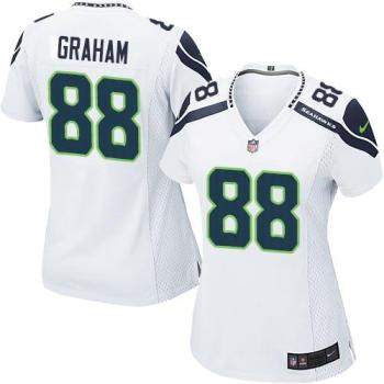 Women's Nike Seattle Seahawks #88 Jimmy Graham White Stitched NFL Elite Jersey