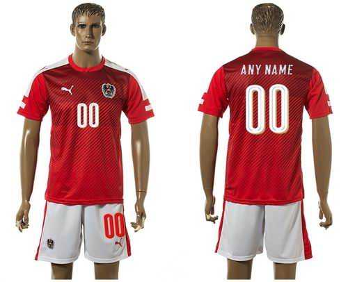 Austria Personalized Home Soccer Country Jersey