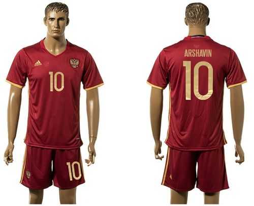 Russia #10 Arshavin Red Home Soccer Country Jersey