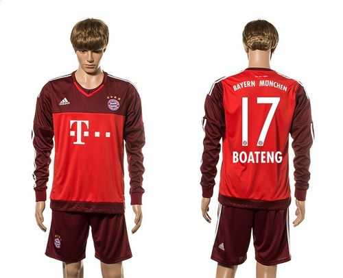Bayern Munchen #17 Boateng Goalkeeper Long Sleeves Soccer Club Jersey