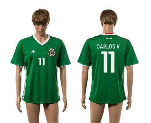 Mexico #11 Carlos V Green Home Soccer Country Jersey
