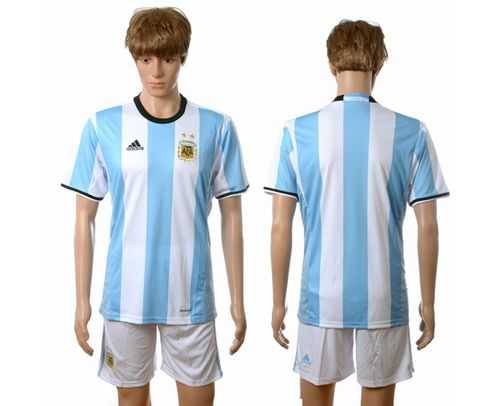 Argentina Blank Home Soccer Country Jersey