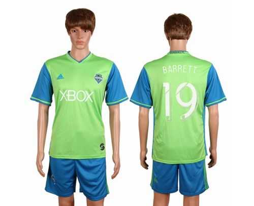 Seattle Sounders #19 Barrett Home Soccer Club Jersey