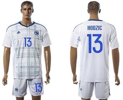 Bosnia Herzegovina #13 Hodzic Away Soccer Country Jersey