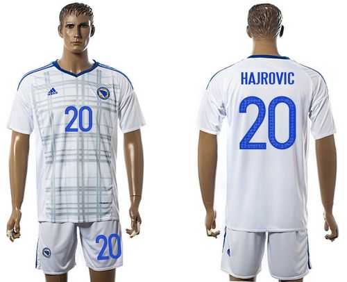 Bosnia Herzegovina #20 Hajrovic Away Soccer Country Jersey