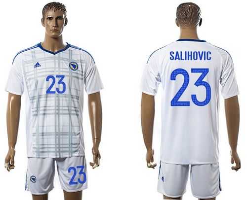 Bosnia Herzegovina #23 Salihovic Away Soccer Country Jersey