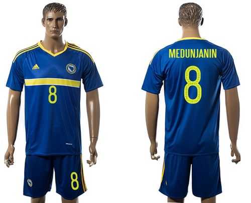 Bosnia Herzegovina #8 Medunjanin Home Soccer Country Jersey